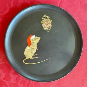 Couroc Christmas Mouse Cookie platter